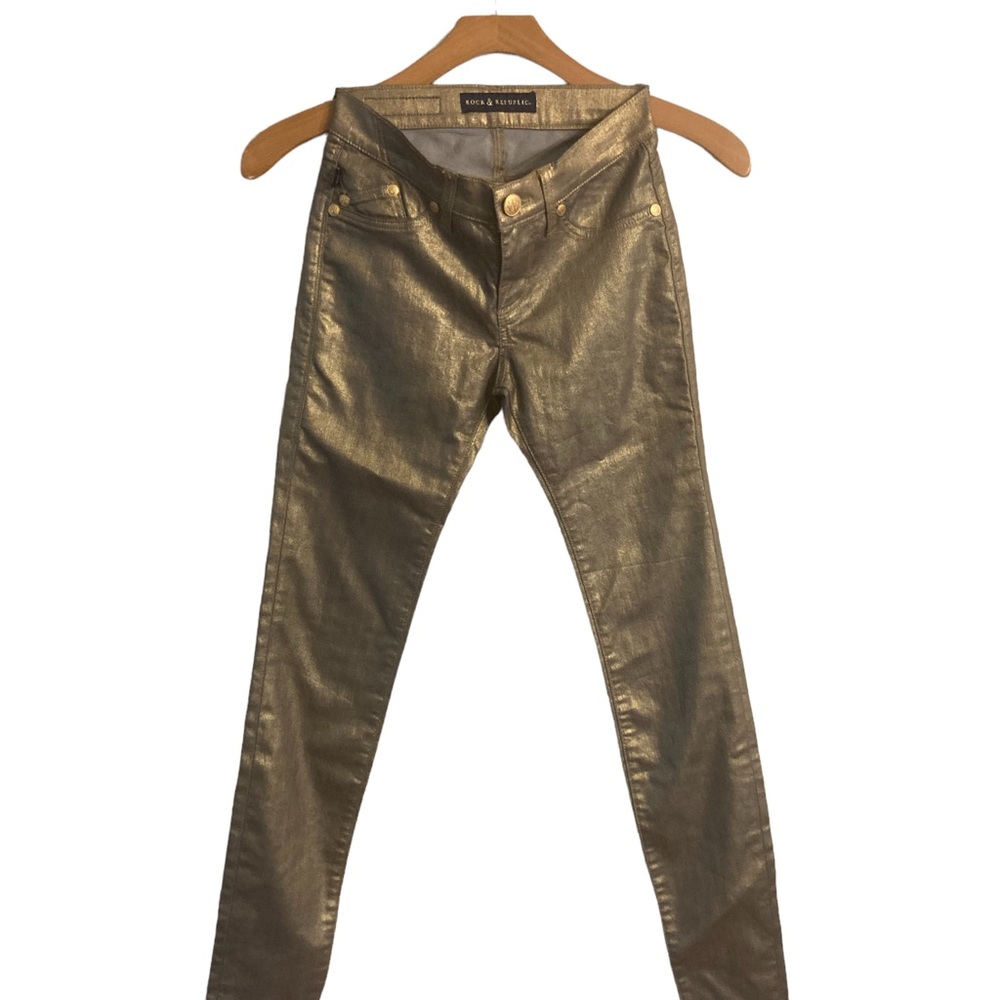 Gold Skinny Pants